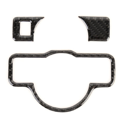 3 ชิ้น ไฟหน้ารถ แผงสวิตช์ คาร์บอนไฟเบอร์ สติกเกอร์ตกแต่ง สำหรับ Mercedes-Benz W204, Headlight Switch Panel