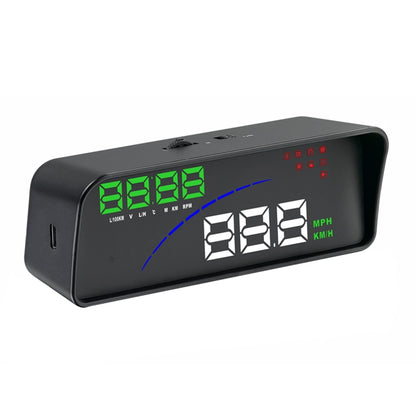 P9 HUD 3.6 นิ้วรถ OBD2 มิเตอร์ดิจิตอลอัจฉริยะพร้อมหลายสี, ความเร็วและ RPM และอุณหภูมิของน้ำ & การใช้น้ำมัน & ระยะทางในการขับขี่ / การแสดงเวลาและแรงดันไฟฟ้า, สัญญาณเตือนความเร็วเกิน, สัญญาณเตือนแรงดันต่ำ, การสลับกิโลเมตรและไมล์, ฟังก์ชั่นเซ็นเซอร์วัดแสง...