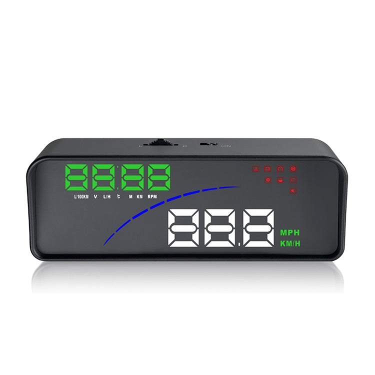 P9 HUD 3.6 นิ้วรถ OBD2 มิเตอร์ดิจิตอลอัจฉริยะพร้อมหลายสี, ความเร็วและ RPM และอุณหภูมิของน้ำ & การใช้น้ำมัน & ระยะทางในการขับขี่ / การแสดงเวลาและแรงดันไฟฟ้า, สัญญาณเตือนความเร็วเกิน, สัญญาณเตือนแรงดันต่ำ, การสลับกิโลเมตรและไมล์, ฟังก์ชั่นเซ็นเซอร์วัดแสง...