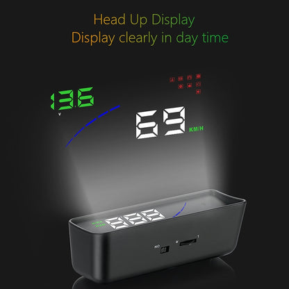 P9 HUD 3.6 นิ้วรถ OBD2 มิเตอร์ดิจิตอลอัจฉริยะพร้อมหลายสี, ความเร็วและ RPM และอุณหภูมิของน้ำ & การใช้น้ำมัน & ระยะทางในการขับขี่ / การแสดงเวลาและแรงดันไฟฟ้า, สัญญาณเตือนความเร็วเกิน, สัญญาณเตือนแรงดันต่ำ, การสลับกิโลเมตรและไมล์, ฟังก์ชั่นเซ็นเซอร์วัดแสง...