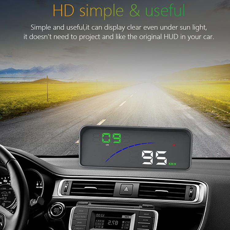 P9 HUD 3.6 นิ้วรถ OBD2 มิเตอร์ดิจิตอลอัจฉริยะพร้อมหลายสี, ความเร็วและ RPM และอุณหภูมิของน้ำ & การใช้น้ำมัน & ระยะทางในการขับขี่ / การแสดงเวลาและแรงดันไฟฟ้า, สัญญาณเตือนความเร็วเกิน, สัญญาณเตือนแรงดันต่ำ, การสลับกิโลเมตรและไมล์, ฟังก์ชั่นเซ็นเซอร์วัดแสง...