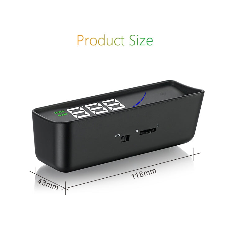 P9 HUD 3.6 นิ้วรถ OBD2 มิเตอร์ดิจิตอลอัจฉริยะพร้อมหลายสี, ความเร็วและ RPM และอุณหภูมิของน้ำ & การใช้น้ำมัน & ระยะทางในการขับขี่ / การแสดงเวลาและแรงดันไฟฟ้า, สัญญาณเตือนความเร็วเกิน, สัญญาณเตือนแรงดันต่ำ, การสลับกิโลเมตรและไมล์, ฟังก์ชั่นเซ็นเซอร์วัดแสง...