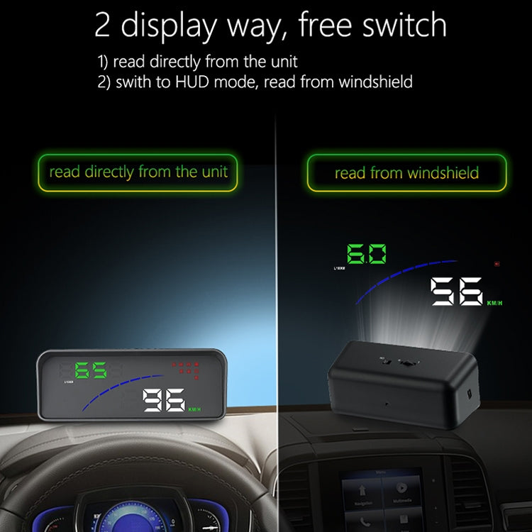 P9 HUD 3.6 นิ้วรถ OBD2 มิเตอร์ดิจิตอลอัจฉริยะพร้อมหลายสี, ความเร็วและ RPM และอุณหภูมิของน้ำ & การใช้น้ำมัน & ระยะทางในการขับขี่ / การแสดงเวลาและแรงดันไฟฟ้า, สัญญาณเตือนความเร็วเกิน, สัญญาณเตือนแรงดันต่ำ, การสลับกิโลเมตรและไมล์, ฟังก์ชั่นเซ็นเซอร์วัดแสง...