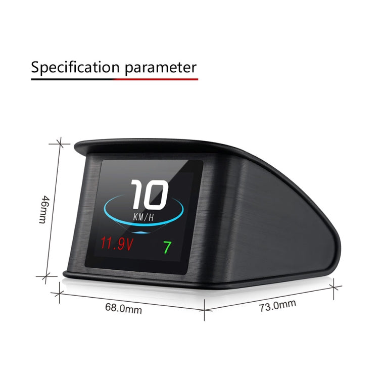 T600 HUD มิเตอร์ดิจิตอลอัจฉริยะติดรถยนต์ GPS ขนาด 2.2 นิ้วพร้อม TFT LCD หลายสี ความเร็วและระยะทางในการขับขี่ / การแสดงเวลาและแรงดันไฟฟ้า สัญญาณเตือนความเร็วเกิน สัญญาณเตือนแรงดันต่ำ การสลับกิโลเมตรและไมล์, T600