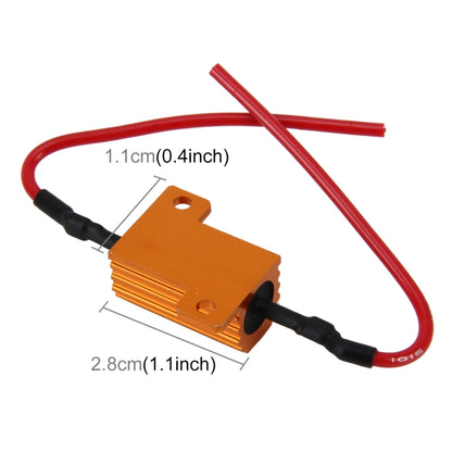 2 ชิ้นรถ Canbus ข้อผิดพลาดตัวถอดรหัสตัวถอดรหัสโหลดตัวต้านทาน LED 25 วัตต์ 25 โอห์มไม่มีการกะพริบตัวถอดรหัส, 25W 25 Ohm