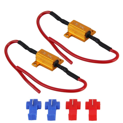 2 ชิ้นรถ Canbus ข้อผิดพลาดตัวถอดรหัสตัวถอดรหัสโหลดตัวต้านทาน LED 10 วัตต์ 39 โอห์มไม่มีตัวถอดรหัสกระพริบ, 10W 39 Ohm