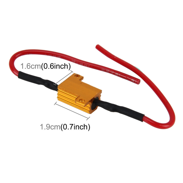 2 ชิ้นรถ Canbus ข้อผิดพลาดตัวถอดรหัสตัวถอดรหัสโหลดตัวต้านทาน LED 10 วัตต์ 39 โอห์มไม่มีตัวถอดรหัสกระพริบ, 10W 39 Ohm