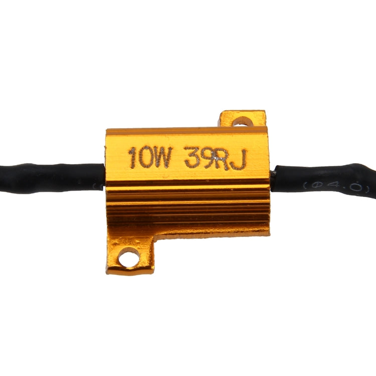 2 ชิ้นรถ Canbus ข้อผิดพลาดตัวถอดรหัสตัวถอดรหัสโหลดตัวต้านทาน LED 10 วัตต์ 39 โอห์มไม่มีตัวถอดรหัสกระพริบ, 10W 39 Ohm