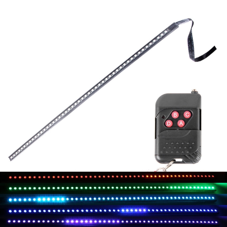 5050 20W 48 LED RGB รถบรรทุกรถบรรทุกระยะไกลที่มีสีสัน Knight Rider LED Strobe เครื่องสแกนเนอร์แฟลช Strip Light, DC 12V ความยาวสายเคเบิล: 130 ซม., 0