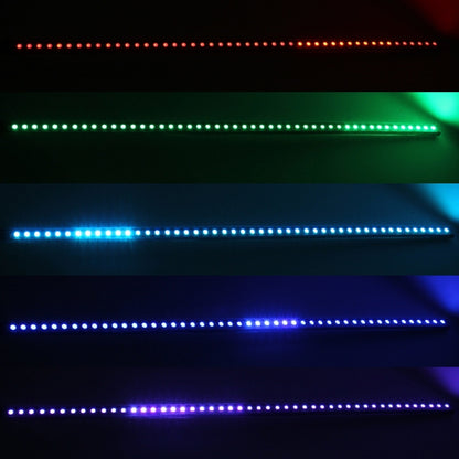 5050 20W 48 LED RGB รถบรรทุกรถบรรทุกระยะไกลที่มีสีสัน Knight Rider LED Strobe เครื่องสแกนเนอร์แฟลช Strip Light, DC 12V ความยาวสายเคเบิล: 130 ซม., 0
