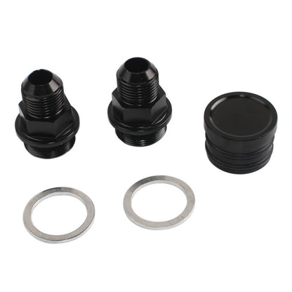 M28 ~ 10AN สีดำเครื่องยนต์ด้านหลังบล็อก Breather FITTING Adapter สำหรับ Honda จับน้ำมันสามารถ B16 B18C, For Honda Oil Catch Can B16 B18C