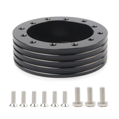 ฮับรถสำหรับ 6-Hole ถึง 3-Hole พวงมาลัยอะแดปเตอร์ Boss Kit พวงมาลัย Spacer สลักเกลียว, Adapter (Black)