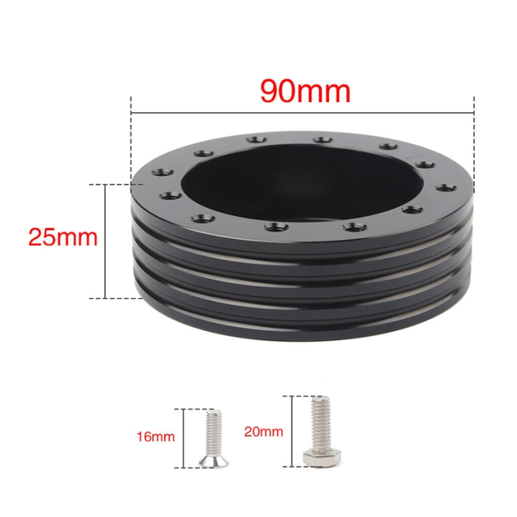 ฮับรถสำหรับ 6-Hole ถึง 3-Hole พวงมาลัยอะแดปเตอร์ Boss Kit พวงมาลัย Spacer สลักเกลียว, Adapter (Black)