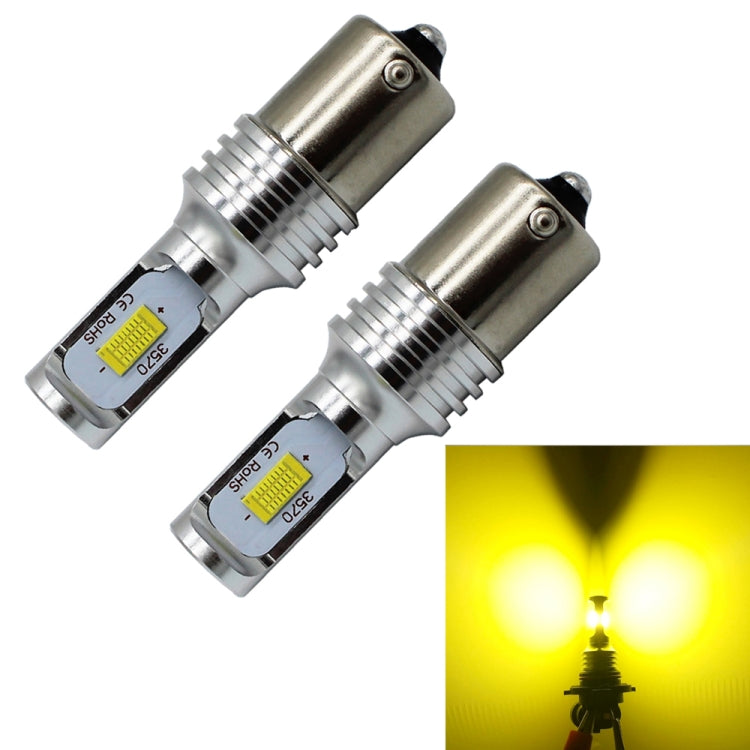2 ชิ้นถอดรหัส 1156/BA15S 72 วัตต์หลอดไฟ LED รถยนต์ไฟเลี้ยวอัตโนมัติไฟสำรอง, DC 12-24 โวลต์, White, Yellow