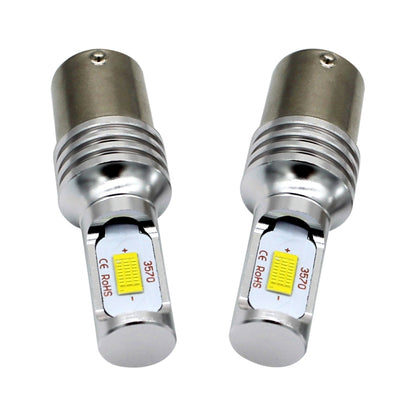 2 ชิ้นถอดรหัส 1156/BA15S 72 วัตต์หลอดไฟ LED รถยนต์ไฟเลี้ยวอัตโนมัติไฟสำรอง, DC 12-24 โวลต์, White, Yellow