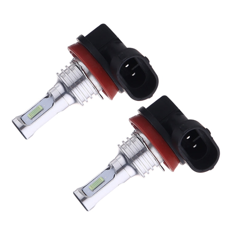 2 ชิ้น H8/H11 72W 1000LM 6000-6500K หลอดไฟ LED หมอกรถสีขาวสว่างเป็นพิเศษ DC 12-24V, H8/H9/H10/H11, H8/H11