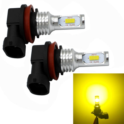 2 ชิ้น H8/H11 72W 1000LM 6000-6500K หลอดไฟ LED หมอกรถสีขาวสว่างเป็นพิเศษ DC 12-24V, H8/H9/H10/H11, H8/H11