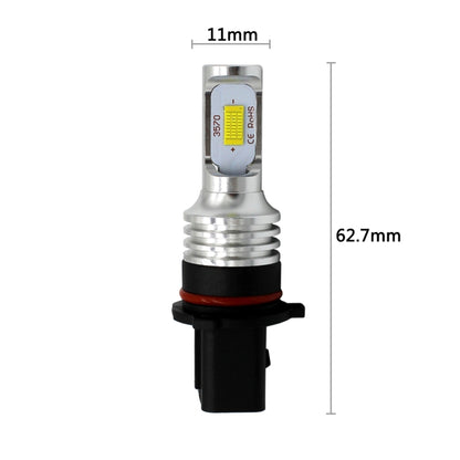 2 PCS P13w 72W 1000LM 6000-6500K หลอดไฟ LED หมอกรถสีขาวสว่างเป็นพิเศษ DC 12-24V, P13