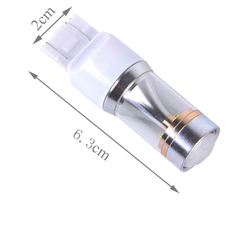 2 ชิ้น T20/7443 350 LM 6000K สายไฟคู่ 30 วัตต์แสงสีขาว 6 LED CREE Canbus รถหลอดไฟเบรก, DC 12V, T20