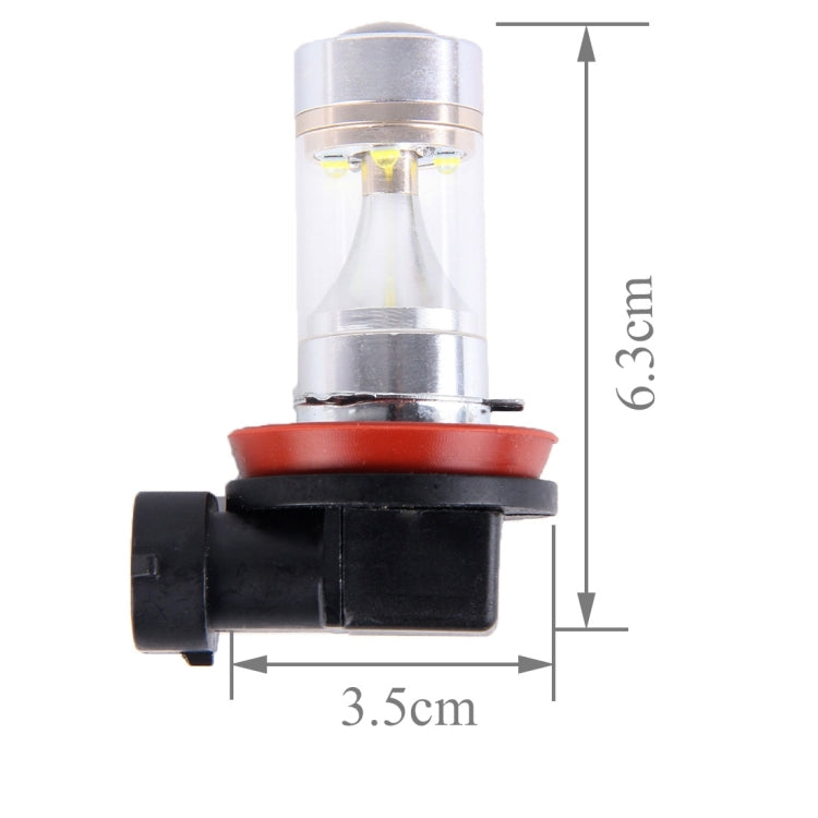 2 ชิ้น H8/H11 30W 350 LM 6000K แสงสีขาว CREE 6 LED หลอดไฟหมอกรถยนต์, DC 12V, H8/H11