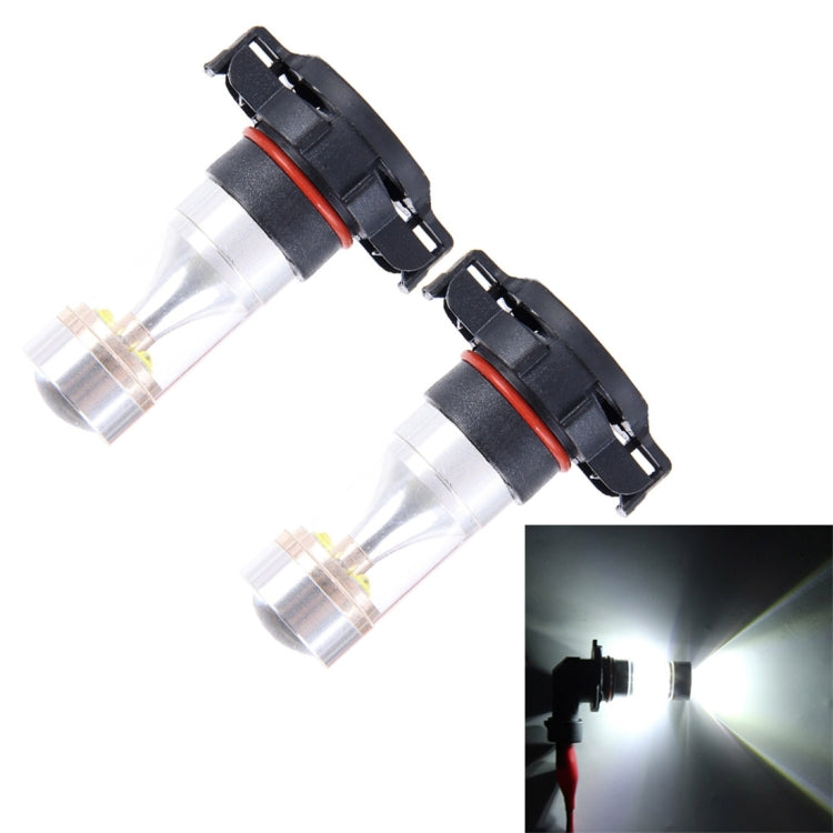 2 ชิ้น H16 30W 350LM 6000K แสงสีขาว CREE 6 LED รถหลอดไฟหมอก, DC 12V, H16