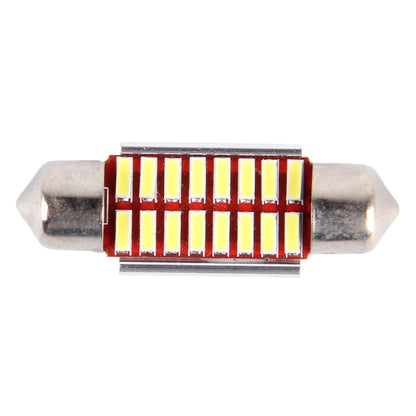 2 ชิ้น DC 12 โวลต์ 3 วัตต์ 36 มิลลิเมตร Bicuspid รถประตูโคมไฟเครื่องหมายลงทะเบียนแสงแดชบอร์ดโดมประตูไฟ LED โคมไฟอ่านหนังสือที่มี 16 LED SMD 3014 ไฟสีขาว, 36MM