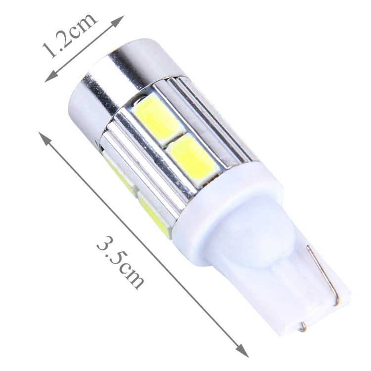 2 ชิ้น T10 6 วัตต์แสงสีขาว 10 SMD 5630 LED รถโคมไฟกวาดล้าง, DC 12V, 10 SMD 5630 LEDs