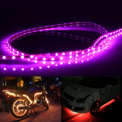 5 ชิ้น 45 LED 3528 SMD กันน้ำยืดหยุ่นรถแถบแสงสำหรับตกแต่งรถยนต์, DC 12V, ความยาว: 90 ซม., 90cm+pink, 90cm+green, 90cm+ice blue, 90cm+blue, 90cm+red, 90cm+white, 90cm+yellow