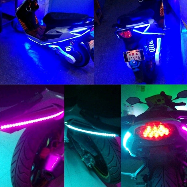 5 ชิ้น 45 LED 3528 SMD กันน้ำยืดหยุ่นรถแถบแสงสำหรับตกแต่งรถยนต์, DC 12V, ความยาว: 90 ซม., 90cm+pink, 90cm+green, 90cm+ice blue, 90cm+blue, 90cm+red, 90cm+white, 90cm+yellow