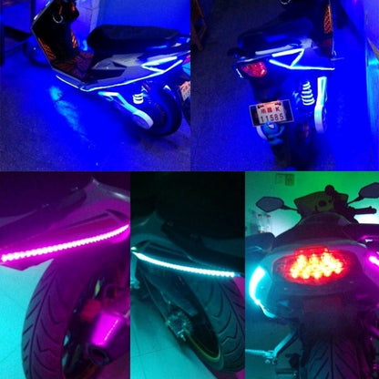 5 ชิ้น 45 LED 3528 SMD กันน้ำยืดหยุ่นรถแถบแสงสำหรับตกแต่งรถยนต์, DC 12V, ความยาว: 90 ซม., 90cm+pink, 90cm+green, 90cm+ice blue, 90cm+blue, 90cm+red, 90cm+white, 90cm+yellow