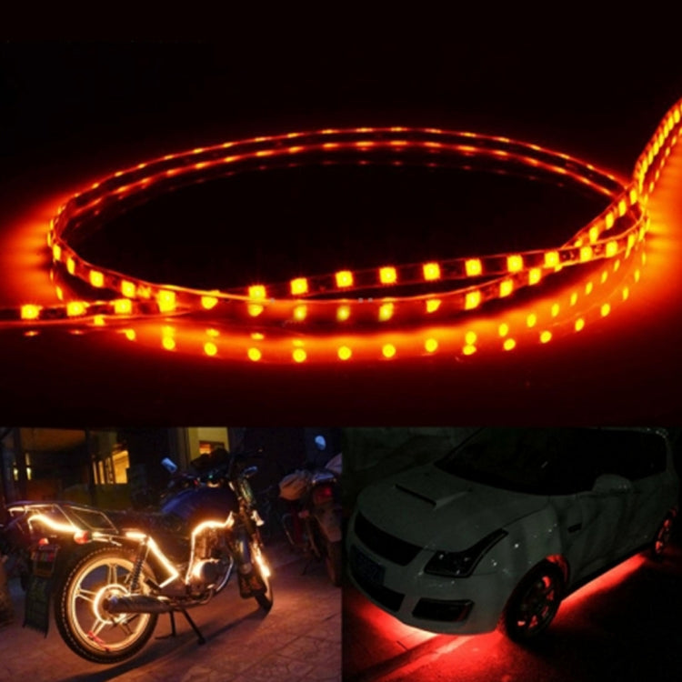 5 ชิ้น 45 LED 3528 SMD กันน้ำยืดหยุ่นรถแถบแสงสำหรับตกแต่งรถยนต์, DC 12V, ความยาว: 90 ซม., 90cm+pink, 90cm+green, 90cm+ice blue, 90cm+blue, 90cm+red, 90cm+white, 90cm+yellow