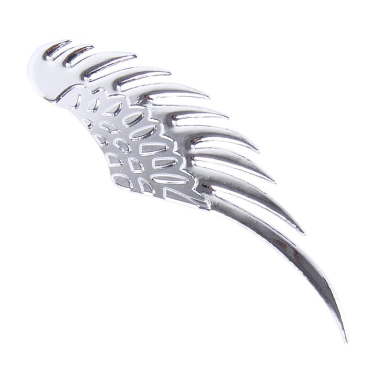 3D Angel Wing โลหะสติกเกอร์รูปลอก Auto Car Emblem Decal ตกแต่งสีเงิน, Angel Wing