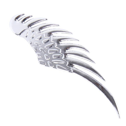 3D Angel Wing โลหะสติกเกอร์รูปลอก Auto Car Emblem Decal ตกแต่งสีเงิน, Angel Wing