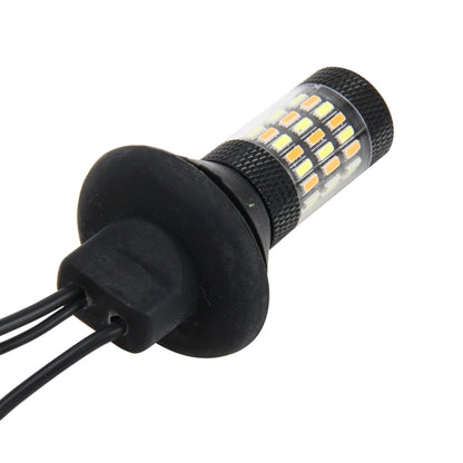 2 ชิ้น 7440 5 วัตต์ 450LM 60LEDs DC 12 โวลต์ SMD-4014 รถยนต์ไฟเบรกอัตโนมัติไฟเลี้ยวรถแหล่งที่มาชุด (แสงสีขาว + แสงสีเหลือง) ความยาวสายเคเบิล: 40 ซม., 7440
