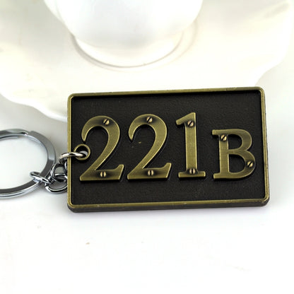 นักสืบ Sherlock 221B Key CHAIN กุญแจรถแหวนเครื่องมืออเนกประสงค์ Key Holder Key Chains ผู้ถือแหวนจี้ 160; auto Parts