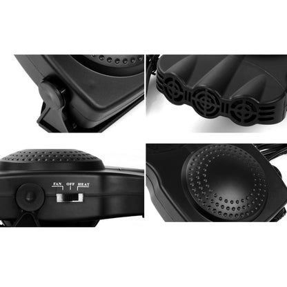 DC 12V 150W เย็นและอุ่น Dual ใช้สาม Outlet Car Auto อิเล็กทรอนิกส์เครื่องทำความร้อนพัดลมกระจก Defroster DEMISTER, 150W Black, 150W Red