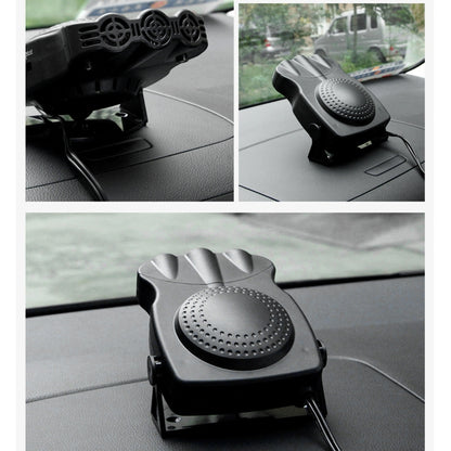 DC 12V 150W เย็นและอุ่น Dual ใช้สาม Outlet Car Auto อิเล็กทรอนิกส์เครื่องทำความร้อนพัดลมกระจก Defroster DEMISTER, 150W Black, 150W Red