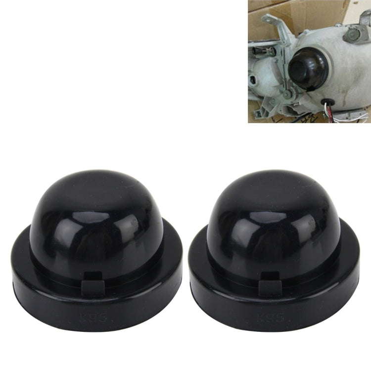 2 ชิ้น K95 สากลรถยนต์ LED ไฟหน้า HID โคมไฟซีนอนซิลิโคนฝุ่นปกซีลหมวกรถฝุ่นปกกันน้ำกันฝุ่นปิดผนึกไฟหน้าปกสำหรับการติดตั้งเพิ่มรถยนต์, เส้นผ่านศูนย์กลางภายใน: 9.5 เซนติเมตร, Inner Diameter: 9.5cm