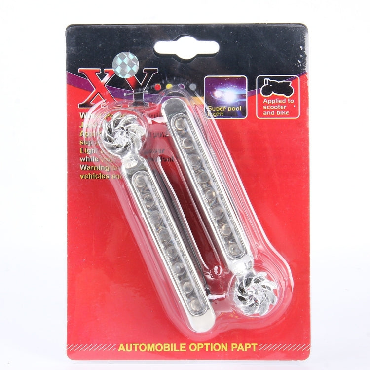 2 ชิ้น 2 วัตต์ 8 หลอดไฟ LED สีสันสดใสขับเคลื่อนด้วยลมไฟตกแต่งรถยนต์, Colorful Light+2W