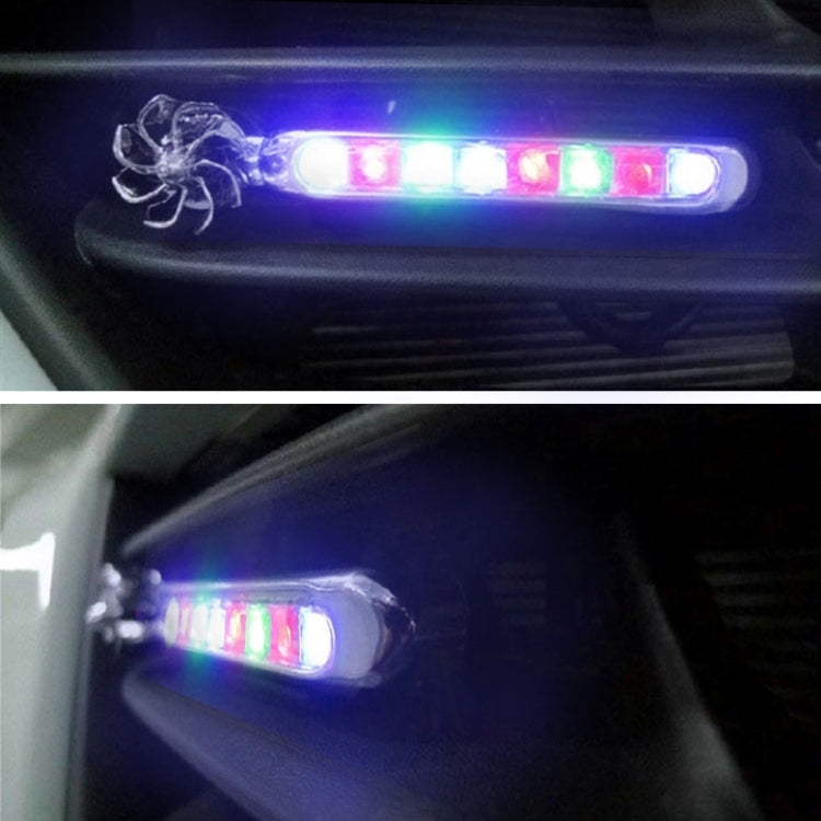 2 ชิ้น 2 วัตต์ 8 หลอดไฟ LED สีสันสดใสขับเคลื่อนด้วยลมไฟตกแต่งรถยนต์, Colorful Light+2W