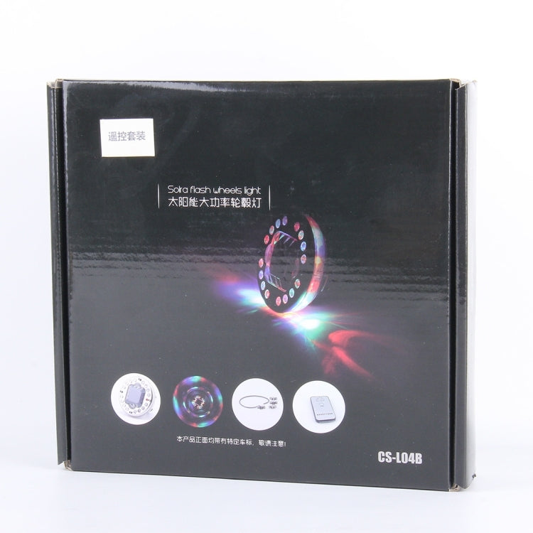 4 ชิ้นพลังงานแสงอาทิตย์พลังงานสูงรถยนต์ LED ที่มีสีสันล้อไฟ, 4 PCS Colorful Wheel Lights