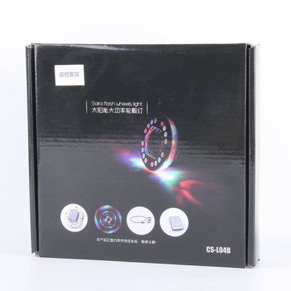 4 ชิ้นพลังงานแสงอาทิตย์พลังงานสูงรถยนต์ LED ที่มีสีสันล้อไฟ, 4 PCS Colorful Wheel Lights