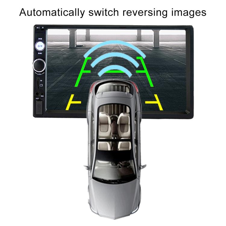7010B HD 2 Din 7 นิ้วเครื่องรับวิทยุ Bluetooth ในรถยนต์เครื่องเล่น MP5, รองรับ FM และ USB และการ์ด TF, 7010B