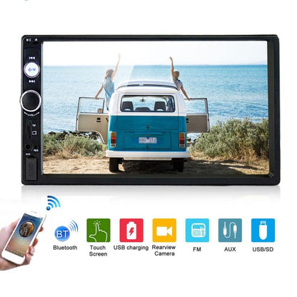 7010B HD 2 Din 7 นิ้วเครื่องรับวิทยุ Bluetooth ในรถยนต์เครื่องเล่น MP5, รองรับ FM และ USB และการ์ด TF, 7010B