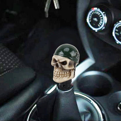 Universal Skull กับหมวกรูปร่างเกียร์รถเกียร์ Shift Knob ดัดแปลงเกียร์รถเกียร์ Shift Knob เกียร์อัตโนมัติ Shift Lever Knob เรซิ่นหัวเกียร์, Skull Head Shape 5