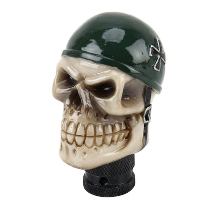 Universal Skull กับหมวกรูปร่างเกียร์รถเกียร์ Shift Knob ดัดแปลงเกียร์รถเกียร์ Shift Knob เกียร์อัตโนมัติ Shift Lever Knob เรซิ่นหัวเกียร์, Skull Head Shape 5