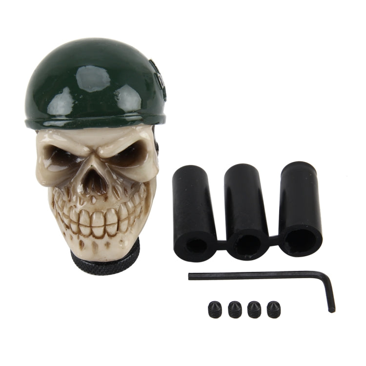 Universal Skull กับหมวกรูปร่างเกียร์รถเกียร์ Shift Knob ดัดแปลงเกียร์รถเกียร์ Shift Knob เกียร์อัตโนมัติ Shift Lever Knob เรซิ่นหัวเกียร์, Skull Head Shape 5