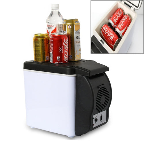 รถยนต์อัตโนมัติ 48W แบบพกพามัลติฟังก์ชั่ทำความเย็นและร้อน 6L ตู้เย็นเสียงรบกวนต่ำสำหรับรถยนต์และบ้าน, ความยาวสายไฟ: 1.8 ม., 6L Low Noise