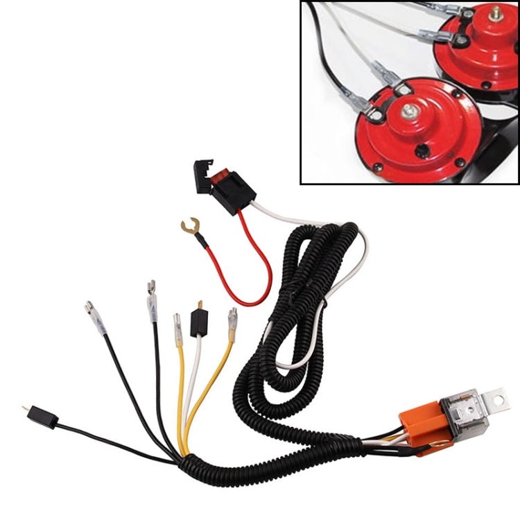 12V ฮอร์นสายไฟชุดรีเลย์สำหรับรถบรรทุกกระจังหน้า Mount Blast TONE Horns, 12V Horn Wiring Harness Relay Kit