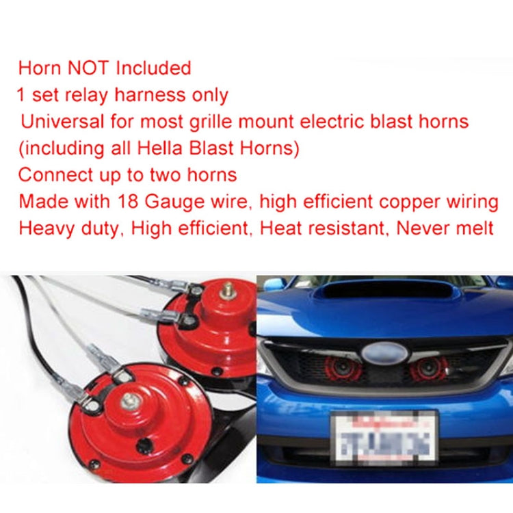 12V ฮอร์นสายไฟชุดรีเลย์สำหรับรถบรรทุกกระจังหน้า Mount Blast TONE Horns, 12V Horn Wiring Harness Relay Kit